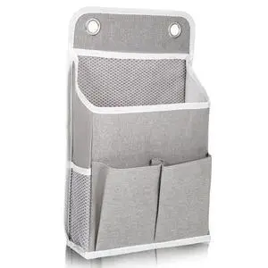 Hanging Organizer with Pockets, Wall Hanging Baskets for Organizing, Storage Basket Bedside Caddy Camper Fabric File Organizer Holds Books, Phones, Glasses, Mail, Keys for Home, Office, Dorm (Grey) Hanging Organizer with Pockets, Wall Hanging Baskets for Organizing, Storage Basket Bedside Caddy Camper Fabric File Organizer Holds Books, Phones, Glasses, Mail, Keys for Home, Office, Dorm (Grey)