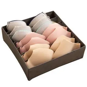 Collapsible Bra(A-C Cup) Drawer Organizer,Durable Cloth Storage Box Bins Dividers for Panties,Underwear,Socks,Lingerie(Gray-7 Cells) Collapsible Bra(A-C Cup) Drawer Organizer,Durable Cloth Storage Box Bins Dividers for Panties,Underwear,Socks,Lingerie(Gray-7 Cells)