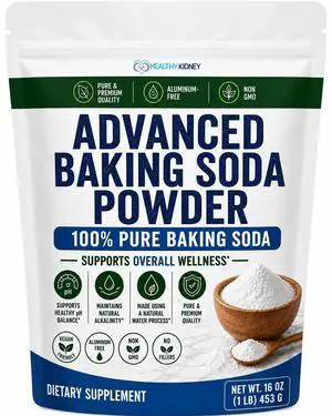Advanced Baking Soda Powder: Organic Use Aluminum Free Baking Soda w/Superfoods to Support Kidneys, Stomach Acid, Alkalinity, Immune, Antacid, Health & Wellness, Organic Use Advanced Baking Soda Powder: Organic Use Aluminum Free Baking Soda w/Superfoods to Support Kidneys, Stomach Acid, Alkalinity, Immune, Antacid, Health & Wellness, Organic Use