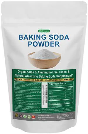 Baking Soda Powder for Organic Use, Grade 1 Aluminum Free Baking Soda, Natural No Chemicals, Pure Powder for Cooking, Stomach Acid, Kidney Supplement, 1lb Baking Soda Powder for Organic Use, Grade 1 Aluminum Free Baking Soda, Natural No Chemicals, Pure Powder for Cooking, Stomach Acid, Kidney Supplement, 1lb