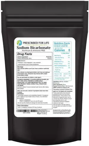 Natural Sodium Bicarbonate (Baking Soda) Powder, 1 Lb Pouch Natural Sodium Bicarbonate (Baking Soda) Powder, 1 Lb Pouch