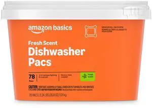 Dishwasher Detergent Pacs, Fresh Scent, 78 Count Dishwasher Detergent Pacs, Fresh Scent, 78 Count