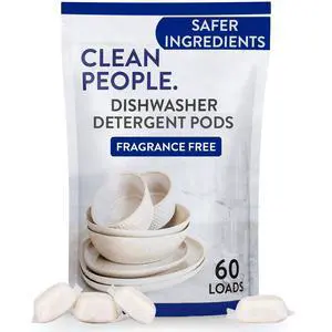 Dishwasher Pods - Cuts Grease & Rinses Sparkling Clean - Residue-Free - Phosphate Free Dishwashing Pods (60 Count, Fragrance Free) Dishwasher Pods - Cuts Grease & Rinses Sparkling Clean - Residue-Free - Phosphate Free Dishwashing Pods (60 Count, Fragrance Free)