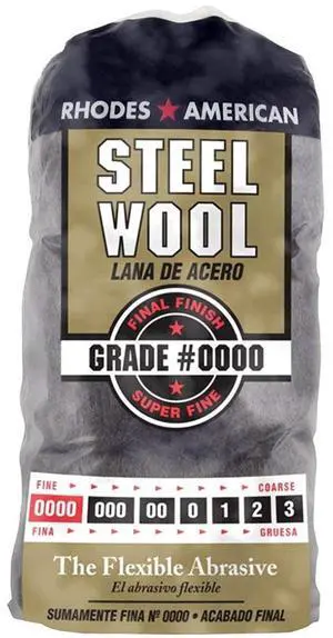 10120000 Steel Wool, 12 pad, Grade #0000, Rhodes American, Final Finish 10120000 Steel Wool, 12 pad, Grade #0000, Rhodes American, Final Finish