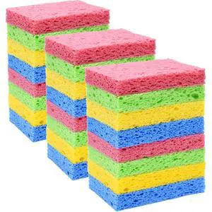 24 Pack Kitchen Sponges Natural Cellulose Compressed Sponges for Cleaning Reusable Dish Sponge Kitchen Non-Scratch DIY 24 Pack Kitchen Sponges Natural Cellulose Compressed Sponges for Cleaning Reusable Dish Sponge Kitchen Non-Scratch DIY