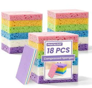 Compressed Cellulose Sponges, 18 Pack Kitchen Sponges Compressed Cellulose Sponges, 18 Pack Kitchen Sponges