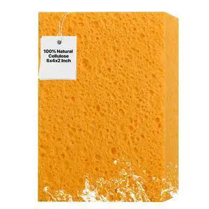 1 PCS Large Natural Cellulose Sponges 6x4x2 Inch - Super Absorbent and Biodegradable, Perfect for Home & Kitchen Cleaning, Boat Bail, Car Washing 1 PCS Large Natural Cellulose Sponges 6x4x2 Inch - Super Absorbent and Biodegradable, Perfect for Home & Kitchen Cleaning, Boat Bail, Car Washing