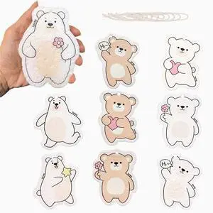 Extra Durable 9 Pack Cute Bear Compressed Wood Pulp Sponges Thicker & Larger Than Regular Highly Absorbent Biodegradable Plant-Based for Dishwashing Kitchen Bath Pet Dishes Odorless Reusable Extra Durable 9 Pack Cute Bear Compressed Wood Pulp Sponges Thicker & Larger Than Regular Highly Absorbent Biodegradable Plant-Based for Dishwashing Kitchen Bath Pet Dishes Odorless Reusable