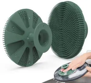 Silicone Dish Scrubber, Non-Scratch Scrub Spong for Washing Dish, Pot, Pan Silicone Dish Scrubber, Non-Scratch Scrub Spong for Washing Dish, Pot, Pan