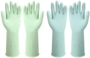 Dishwashing Rubber Gloves Reusable Kitchen Gloves 2Pairs Cleaning Gloves for Washing Dishes Long-lasting&Non-Slip (Light Blue&Light Green, M) Dishwashing Rubber Gloves Reusable Kitchen Gloves 2Pairs Cleaning Gloves for Washing Dishes Long-lasting&Non-Slip (Light Blue&Light Green, M)