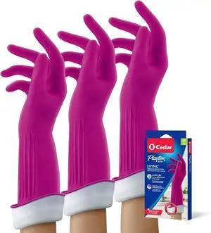 Living Reuseable Rubber Cleaning Gloves (Medium, 3 Pairs), Premium Protection Reusable Household Gloves Living Reuseable Rubber Cleaning Gloves (Medium, 3 Pairs), Premium Protection Reusable Household Gloves