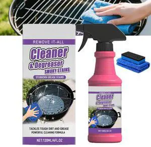 Fast-Acting Grill Cleaner Spray, Heavy Duty BBQ Degreaser for Burnt Food & Stubborn Grease, Powerful No-Scrub Oven & Kitchen Cleaner for Grills, Stovetops & Pans (1pcs) Fast-Acting Grill Cleaner Spray, Heavy Duty BBQ Degreaser for Burnt Food & Stubborn Grease, Powerful No-Scrub Oven & Kitchen Cleaner for Grills, Stovetops & Pans (1pcs)