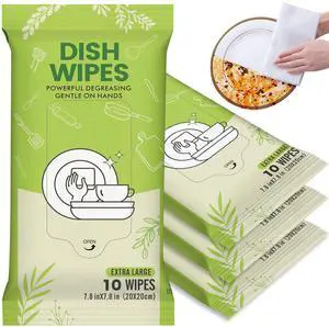 4 Pack Dish Wipes Camping Dish Wipes Travel Dish Soap Camp Kitchen Wipes Portable Cleaning of Plates, Bowls, Tableware and Ktchenware for Travel Camping (40 PCS) 4 Pack Dish Wipes Camping Dish Wipes Travel Dish Soap Camp Kitchen Wipes Portable Cleaning of Plates, Bowls, Tableware and Ktchenware for Travel Camping (40 PCS)