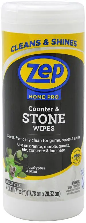 Home Pro Counter & Stone Wipes 50 count - R59212 - Streak-free daily clean for grime, spots and spills Home Pro Counter & Stone Wipes 50 count - R59212 - Streak-free daily clean for grime, spots and spills