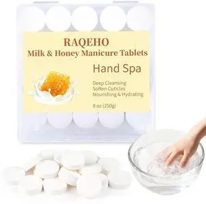 Manicure Spa Tablets 8oz - Milk & Honey Soak Balls, Moisturizing Tablets, Cuticle Softener for Foot and Hand Soak Pedicure Spa Supplies Manicure Tools Nail Salon & Tavel Esenntial40count Manicure Spa Tablets 8oz - Milk & Honey Soak Balls, Moisturizing Tablets, Cuticle Softener for Foot and Hand Soak Pedicure Spa Supplies Manicure Tools Nail Salon & Tavel Esenntial40count
