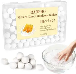 Manicure Spa Balls 8oz - Milk & Honey Soak Balls, Moisturizing Tablets, Cuticle Softener for Foot and Hand Soak Pedicure Spa Supplies Manicure Tools Nail Salon & Tavel Esenntial80count Manicure Spa Balls 8oz - Milk & Honey Soak Balls, Moisturizing Tablets, Cuticle Softener for Foot and Hand Soak Pedicure Spa Supplies Manicure Tools Nail Salon & Tavel Esenntial80count