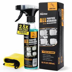 300ml Large Capacity All Purpose Degreaser for Car and House, Lemon Scent All Purpose Cleaner, Quick Stain Removal Heavy-Duty Cleaning Spray 300ml Large Capacity All Purpose Degreaser for Car and House, Lemon Scent All Purpose Cleaner, Quick Stain Removal Heavy-Duty Cleaning Spray