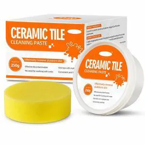 Tile & Grout Cleaning Paste, Heavy Duty Cleaning Paste for Tile, Ceramic, Granite, Porcelain, Marble Appliances & Fixtures, Removes Old Stains on Sink, Faucet, Bathtub-250g Tile & Grout Cleaning Paste, Heavy Duty Cleaning Paste for Tile, Ceramic, Granite, Porcelain, Marble Appliances & Fixtures, Removes Old Stains on Sink, Faucet, Bathtub-250g