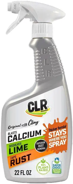 Brands Calcium, Lime & Rust Remover with Cling, 22 oz. Spray Bottle, Adheres to Hard-to-Reach Surfaces, Blasts Calcium, Dissolves Lime Deposits, Zaps Stubborn Rust Stains and Hard Water Deposits Brands Calcium, Lime & Rust Remover with Cling, 22 oz. Spray Bottle, Adheres to Hard-to-Reach Surfaces, Blasts Calcium, Dissolves Lime Deposits, Zaps Stubborn Rust Stains and Hard Water Deposits