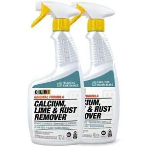 PRO Calcium, Lime & Rust Remover, 32 oz. Spray Bottle, Pack of 2, Quickly Removes Calcium, Lime, Hard Water Deposits and Surface Rust Stains PRO Calcium, Lime & Rust Remover, 32 oz. Spray Bottle, Pack of 2, Quickly Removes Calcium, Lime, Hard Water Deposits and Surface Rust Stains