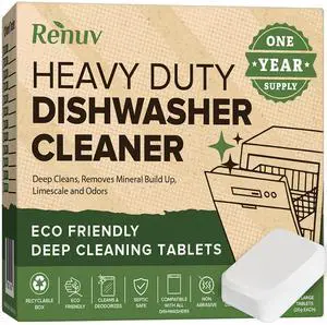 Heavy Duty Dishwasher Cleaner & Deodorizer, Descaler, 12 XL Tablets Heavy Duty Dishwasher Cleaner & Deodorizer, Descaler, 12 XL Tablets