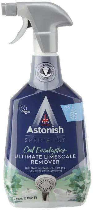 Specialist Ultimate Limescale Remover Cool Eucalyptus - No Scrub Cleaner Tackles Hard Water, Limescale, Rust & Calcium - Cruelty Free Bathroom & Kitchen Cleaning Solution, 750ml Spray Bottle Specialist Ultimate Limescale Remover Cool Eucalyptus - No Scrub Cleaner Tackles Hard Water, Limescale, Rust & Calcium - Cruelty Free Bathroom & Kitchen Cleaning Solution, 750ml Spray Bottle