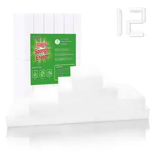 Magic Sponge Eraser, 12 Pack Melamine Sponge, GRS Certified Magic Sponge Eraser, 12 Pack Melamine Sponge, GRS Certified