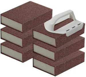 Magic Carborundum Sponge, 6pcs with 1 Handle Rust Foam Cleaning Eraser for Pots, Pans, Sink, Grill, Household Cleaning Emery Sponges for Kitchen, Bathroom Magic Carborundum Sponge, 6pcs with 1 Handle Rust Foam Cleaning Eraser for Pots, Pans, Sink, Grill, Household Cleaning Emery Sponges for Kitchen, Bathroom