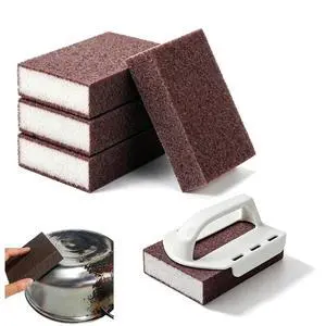 Magic Emery Cleaning Sponge Nano Carborundum Sponge Scrub Pad Pot Scrubberwith Handle, Decontamination Cleaning Brush, for Removing Rust Cleaning Pots and Pans(1 Handle+5 Sponge) Magic Emery Cleaning Sponge Nano Carborundum Sponge Scrub Pad Pot Scrubberwith Handle, Decontamination Cleaning Brush, for Removing Rust Cleaning Pots and Pans(1 Handle+5 Sponge)