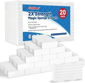 20 Pack Magic Sponges Cleaning Eraser, 2X Density Melamine Sponge,Cleaning Pad for Bathroom,Kitchen,Dish,Furniture, Floor,Wall,Shoe,Cleaner, Non-Scratch Scrub Foam (20) 20 Pack Magic Sponges Cleaning Eraser, 2X Density Melamine Sponge,Cleaning Pad for Bathroom,Kitchen,Dish,Furniture, Floor,Wall,Shoe,Cleaner, Non-Scratch Scrub Foam (20)