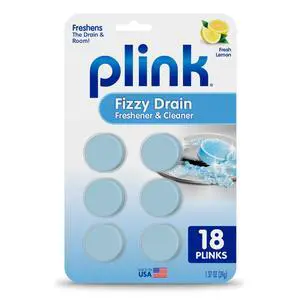 Fizzy Drain Cleaner and Freshener, Prevents Drain Clogs and Buildup, Removes Odors from Bathroom and Kitchen Sinks, Septic-Friendly, Made in the USA, Lemon Scent, 18 Tablets Fizzy Drain Cleaner and Freshener, Prevents Drain Clogs and Buildup, Removes Odors from Bathroom and Kitchen Sinks, Septic-Friendly, Made in the USA, Lemon Scent, 18 Tablets