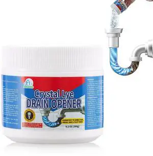BELL BIRD Drain Opener, 9.2oz Crystal Lye Sodium Hydroxide, Clog Remover for Sinks, Drains, Showers & Bathtubs, Heavy Duty Pipe Cleaner (1 PCS) BELL BIRD Drain Opener, 9.2oz Crystal Lye Sodium Hydroxide, Clog Remover for Sinks, Drains, Showers & Bathtubs, Heavy Duty Pipe Cleaner (1 PCS)