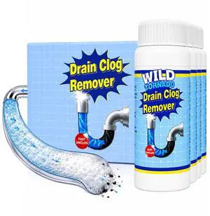 Drain Clog Remover Powder 4 Pack, Sink & Drain Cleaner Fast-Acting Foaming for Hair, Grease, Kitchen Sink & Toilet Clogs, Powerful Pipe Cleaning Solution for Showers & Drains, 480g Drain Clog Remover Powder 4 Pack, Sink & Drain Cleaner Fast-Acting Foaming for Hair, Grease, Kitchen Sink & Toilet Clogs, Powerful Pipe Cleaning Solution for Showers & Drains, 480g