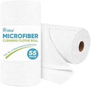 Microfiber Cleaning Cloth Roll, White Shop Towels 55 Sheets Washable, Microfiber Towels for Cars, White Rags Reusable Paper Towel for Automotive, Workshop, House, Kitchen, Cleaning Supplies11×9" Microfiber Cleaning Cloth Roll, White Shop Towels 55 Sheets Washable, Microfiber Towels for Cars, White Rags Reusable Paper Towel for Automotive, Workshop, House, Kitchen, Cleaning Supplies11×9"