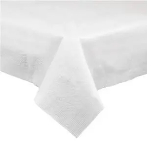 Disposable 3 Ply Paper & Plastic Tablecloth Absorbent, Waterproof, White Table Cover for Rectangle Tables fits 6-8 Foot Tables Size: 54'' X 108'' Pack of 5 Disposable 3 Ply Paper & Plastic Tablecloth Absorbent, Waterproof, White Table Cover for Rectangle Tables fits 6-8 Foot Tables Size: 54'' X 108'' Pack of 5