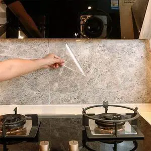 Kitchen Backsplash Wall Protector Transparent Kitchen Oil Proof Sticker Kitchen Backsplash Wall Protector Transparent Kitchen Oil Proof Sticker