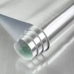 Silver Contact Paper [Thicken Stainless Steel Metallic Feel Waterproof Oil-Proof Peel and Stick Wallpaper for Kitchen Cabinet Dishwasher Refrigerator Metal Surface Furniture Sticker Silver Contact Paper [Thicken Stainless Steel Metallic Feel Waterproof Oil-Proof Peel and Stick Wallpaper for Kitchen Cabinet Dishwasher Refrigerator Metal Surface Furniture Sticker