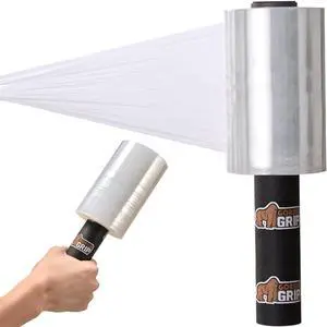 500% Shrink Wrap Roll with Handle, 5" 500ft Plastic Wrap Stretch Film, Puncture Resistant Industrial Strength Moving Supplies, Pallet Storing, Packing Furniture Protection, 1 Pack Clear 500% Shrink Wrap Roll with Handle, 5" 500ft Plastic Wrap Stretch Film, Puncture Resistant Industrial Strength Moving Supplies, Pallet Storing, Packing Furniture Protection, 1 Pack Clear