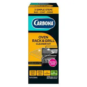 Oven Rack & Grill Cleaner Kit, Includes Bag & Gloves, Eliminates Thick Grease, Grime & Baked-On Food, Unscented Formula, No Scrubbing Required Oven Rack & Grill Cleaner Kit, Includes Bag & Gloves, Eliminates Thick Grease, Grime & Baked-On Food, Unscented Formula, No Scrubbing Required