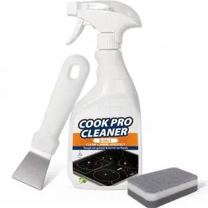 3-in-1 Stove Top and Oven Cleaner Kit - Glass Cooktop Cleaner for Ceramic Electric Gas & Induction Stoves - Includes Heavy Duty Scraper and Double-Sided Sponges for Burnt-on Grease, Oil & Grime 3-in-1 Stove Top and Oven Cleaner Kit - Glass Cooktop Cleaner for Ceramic Electric Gas & Induction Stoves - Includes Heavy Duty Scraper and Double-Sided Sponges for Burnt-on Grease, Oil & Grime