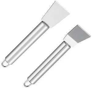 2 PCS Stainless Steel Scrapers, Cleaning Scraper Tool, Paint Scrapers, Multifunctional Metal Scraper Tools for Cookware, Stovetop, Adhesive, Oven Racks, Grout, Grill, Glass, Kitchen & Home 2 PCS Stainless Steel Scrapers, Cleaning Scraper Tool, Paint Scrapers, Multifunctional Metal Scraper Tools for Cookware, Stovetop, Adhesive, Oven Racks, Grout, Grill, Glass, Kitchen & Home