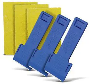 6 Piece Cooktop Scraper & Pad Set, 3 Scrapers & 3 Pads 6 Piece Cooktop Scraper & Pad Set, 3 Scrapers & 3 Pads