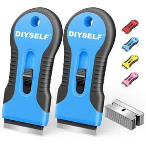 2 Pack Razor Blade Scraper with 10 PCS Replacement Mental Blades, Heavy-Duty Razor Scraper, Professional-Grade Razor Blade Scraper Tool, Reliable Glass Scraper for Cooktop, Kitchen, Oven 2 Pack Razor Blade Scraper with 10 PCS Replacement Mental Blades, Heavy-Duty Razor Scraper, Professional-Grade Razor Blade Scraper Tool, Reliable Glass Scraper for Cooktop, Kitchen, Oven