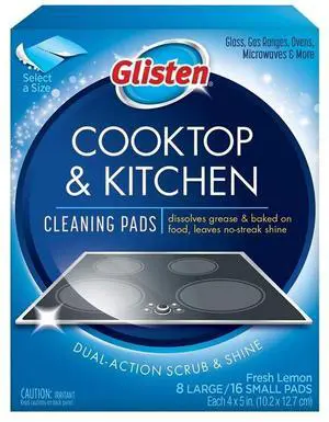 GC0608T Cooktop & Kitchen Cleaning, 8 Large/16 Small Pads, White GC0608T Cooktop & Kitchen Cleaning, 8 Large/16 Small Pads, White