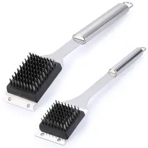 2 Pack Grill Brush and Scraper, 16.5 & 14 Wire BBQ Grill Brush for Outdoor Grill, 304 Stainless Steel Cleaning Brush BBQ Grill Accessories, Safe Grill Cleaner Brush-Ideal Gift for Men/Dad BBQ Brush 2 Pack Grill Brush and Scraper, 16.5 & 14 Wire BBQ Grill Brush for Outdoor Grill, 304 Stainless Steel Cleaning Brush BBQ Grill Accessories, Safe Grill Cleaner Brush-Ideal Gift for Men/Dad BBQ Brush