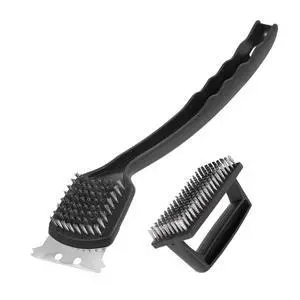 15.75 Grill Brush - BBQ Scraper with Ergonomic Non-Slip Grip & Steel Bristles, Deep Clean Outdoor Grill Grates Without Bending (Safer, Long Handle) 15.75 Grill Brush - BBQ Scraper with Ergonomic Non-Slip Grip & Steel Bristles, Deep Clean Outdoor Grill Grates Without Bending (Safer, Long Handle)