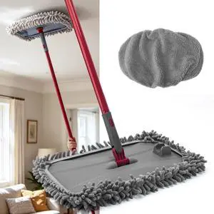 Extra Large Microfiber Flat Mop for Floor Cleaning,16 Wide Dust Mop with 2 Reusable Pads,55" Long Handle Wet & Dry Sweeper Kit for Hardwood,Tile,Laminate,Vinyl Floor Extra Large Microfiber Flat Mop for Floor Cleaning,16 Wide Dust Mop with 2 Reusable Pads,55" Long Handle Wet & Dry Sweeper Kit for Hardwood,Tile,Laminate,Vinyl Floor