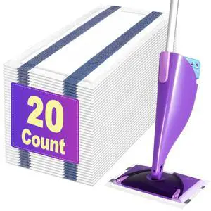 Mop Pads Refill Compatible with Swiffer Wet Jet Spray Mops, Disposable Wet Jet Mopping Pads for Multi-Surface Floor Cleaning, Multi-Layer Thickening and Super Absorbent, 20 Count Mop Pads Refill Compatible with Swiffer Wet Jet Spray Mops, Disposable Wet Jet Mopping Pads for Multi-Surface Floor Cleaning, Multi-Layer Thickening and Super Absorbent, 20 Count