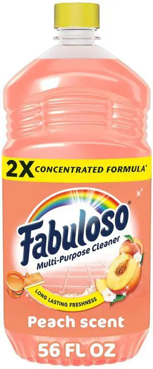 2X Multi-Purpose Cleaner, No Rinse Floor Cleaner, Long-Lasting Freshness, Peach Scent, 56 fl oz 2X Multi-Purpose Cleaner, No Rinse Floor Cleaner, Long-Lasting Freshness, Peach Scent, 56 fl oz