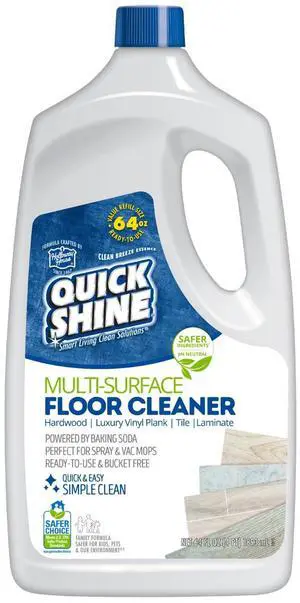 Multi Surface Floor Cleaner 64oz, Ready to Use-Streak Free-No Rinse, Use on Hardwood, Laminate, Luxury Vinyl Plank & Stone, Use in Spray Mops & Vac Mops, Safer Choice Cleaner Multi Surface Floor Cleaner 64oz, Ready to Use-Streak Free-No Rinse, Use on Hardwood, Laminate, Luxury Vinyl Plank & Stone, Use in Spray Mops & Vac Mops, Safer Choice Cleaner